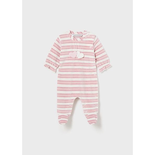 Velour Striped Babygrow - 2780