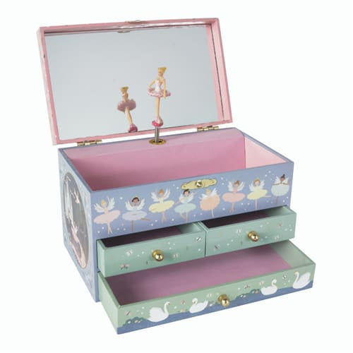 Musical Jewellery Box with 3 Drawers - Enchanted