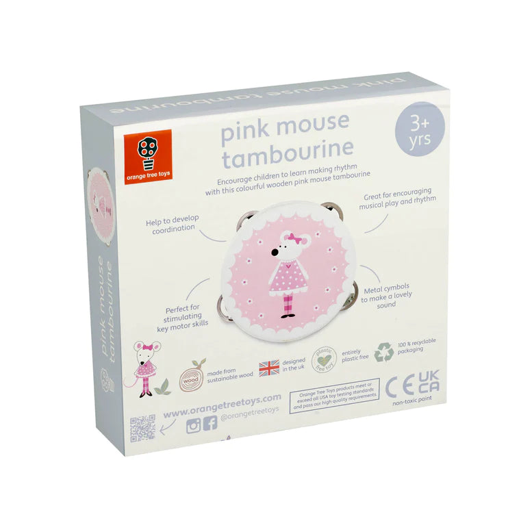 Pink Mouse Tambourine