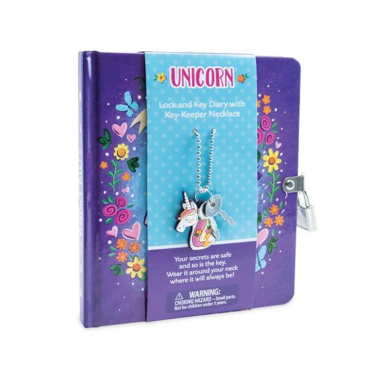 Unicorn Lock and Key Diary